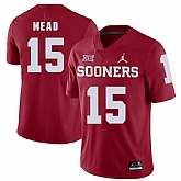 Oklahoma Sooners 15 Jeffery Mead Red College Football Jersey Dzhi,baseball caps,new era cap wholesale,wholesale hats